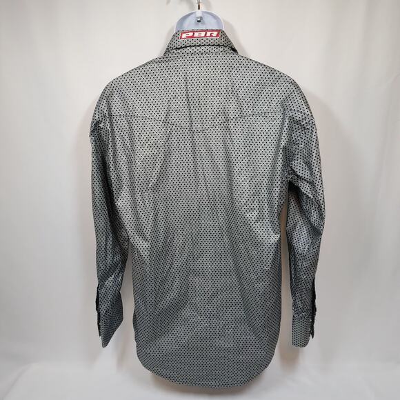 Wrangler Pro Bull Rider Long Sleeve Button-Up Medium Diamond Pattern - Picture 3 of 10
